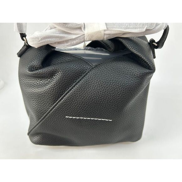 Maison Martin Margiela Handbags - Maison Martin Margiela Black Textured Leather Shoulder Bag